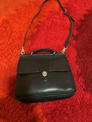 Cartera Bandolera Coach 9927 de Colección Años 90 Cuero Willis Negra Herrajes Plateados Foto 1 de 4