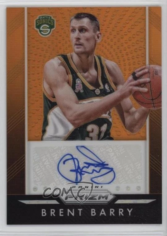 2015-16 Panini Prizm Auto Orange Prizm /65 Brent Barry #P-BBR Auto - Image 1 of 2