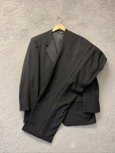 GRIEVES HAWKES Tuxedo Men 43R Black 1 Button Satin Striped SURGEON CUFFS /139-28 - Picture 1 of 24