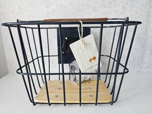 Orla Kiely wire bicycle bike cycling shopping basket - NAVY - new with tags - Picture 1 of 12