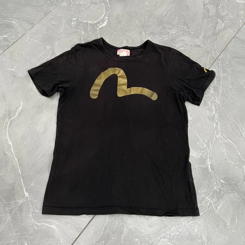 Camiseta EVISU DONNA Seagull Logo Marrón Para Mujer Talla 34-36 Japón Streetwear Y2K Foto 1 de 4