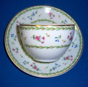 Bernardaud ARTOIS VERTE Cup and Saucer - Picture 1 of 1
