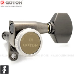 Gotoh SG360-07-MGT 6 In-Line Locking Guitar Tuners MAGNUM LOCK - COSMO BLACK - Picture 1 of 2