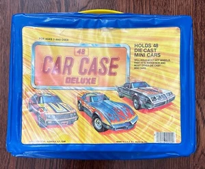 Vintage Tara Toy 48 Car Carry Case BLUE HOTWHEELS - Picture 1 of 13