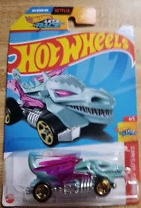 Hot Wheels DRAGON BLASTER ""Hot Wheels Let's Race"" blu 1:64 pressofuso nuovo con scatola - Foto 1 di 2