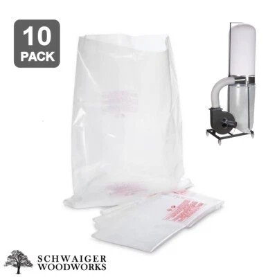 (10) Plastic Dust Collector Bags Harbor Freight Central Machinery 97869 / 61790