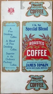 Silver Bow Park, MT Coffee 1910 caja: café mezcla especial James Tonkin - Montana - Imagen 1 de 2