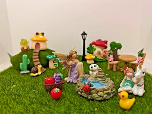 24Pcs Fairy Garden Accessories Kit Fairy Garden Decoration outdoor decor - Picture 1 of 17