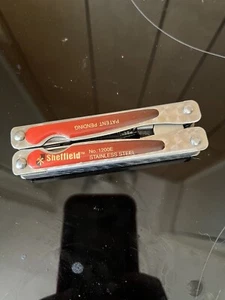 SHEFFIELD NO 1200E š„Multi-Tool Originalš„Patent Pending Steelš„COLLECTIBLE - Picture 1 of 3