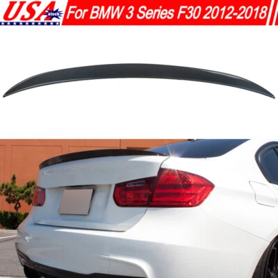 Fits BMW F30 330i 335i 340i M3 F80 2012-2018 Rear Trunk Spoiler Wing Carbon Look Foto 1 de 4