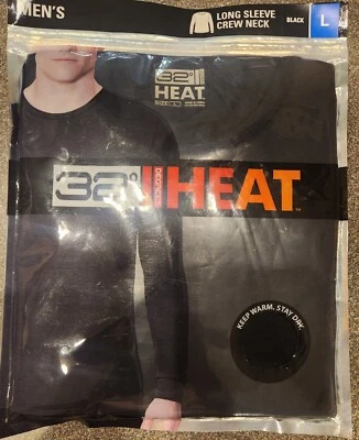 Camiseta para hombre 32 grados de calor manga larga cuello redondo secado rápido capa base L  Foto 1 de 2