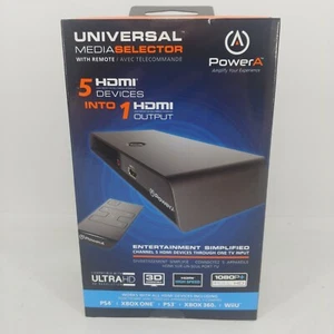 PowerA Universal Media Selector 5 HDMI Into 1 HDMI with Remote - New Sealed - Picture 1 of 5
