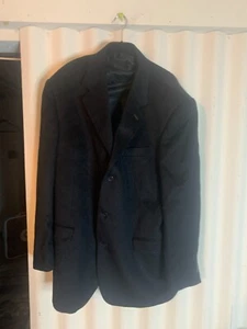 Lanificio Del Casentino Blazer Herren 46R Schwarz Italienisch Kaschmir Sport Mantel - Bild 1 von 8
