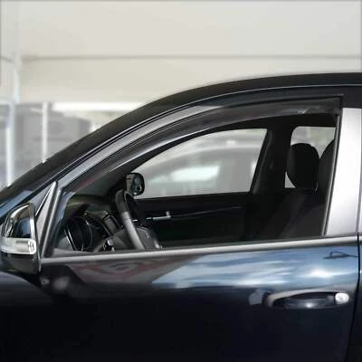 Window Visor Vent Rain Guard Deflector for Kia Sorento 2011-2015 Black Smoke 2x - Image 1 of 4