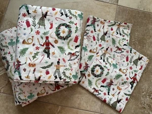 Pottery Barn ~NUTCRACKER~ QUEEN SHEET SET ~CHRISTMAS~ Winter MAGICAL BALLERINA - Picture 1 of 10