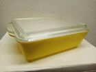 Vintage PYREX CASSEROLE BAKING DISH  YELLOW with CLEAR LID 503-B also B-41