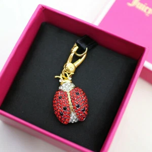 NWT NIB Limited 2013 JUICY COUTURE Red PAVE LADYBUG Bracelet Charm NEW RETIRED - Picture 1 of 6