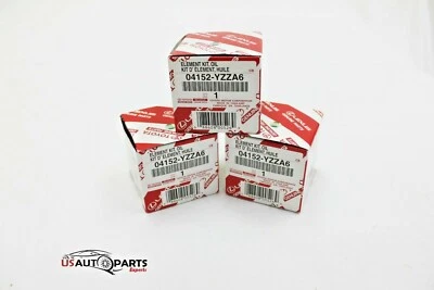 SET OF 3  -TOYOTA OEM Engine-Oil Filter 04152-YZZA6  — 第 1/2 张图片