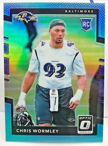 Chris Wormley 2017 Donruss Optic AQUA Prizm Refractor RC #'d 276/299 - RAVENS