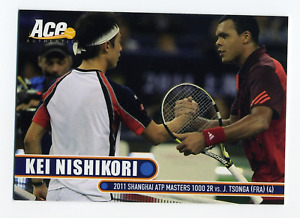 2012 Ace Authentic - Kei Nishikori Tennis Card #25 - Shanghai Master Tsonga