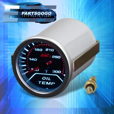 For Lotus Elise VW GTI Audi RS5 2" 52MM Oil Temperature Reverse Glow Gauge Smoke - Image 1 of 4