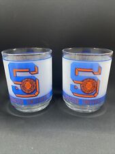 Set of 2 Vintage Syracuse University Frosted Glasses, Mobile, Stadium