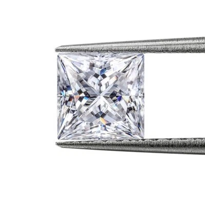 Princess cut lab Grown First Grade  Diamond 8 mm D - F Certified Loose CVD - Image 1 of 4