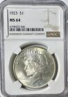 1923 Peace Silver Dollar $1 NGC MS64  #30