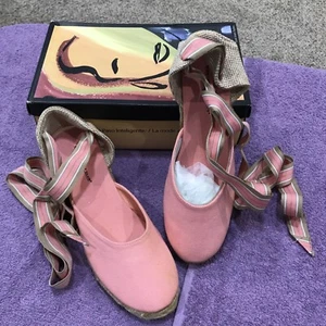NEW MONTEGO BAY CLUB Stormy Coral ColoWedge Platform High Lace Shoes Wms sz 7.5 - Picture 1 of 8