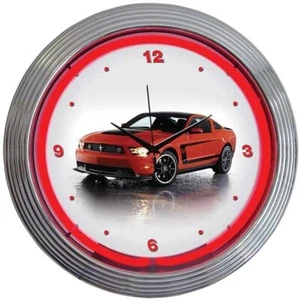 Ford Mustang Boss 302 Neon Wall Clock #NE-8FBOSS - Picture 1 of 1