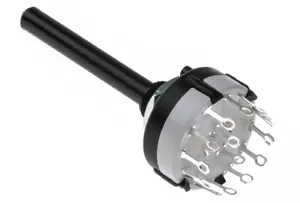 Lorlin, 6 Position DPST Rotary Switch, 150 mA@ 250 V ac, Solder Tab - Picture 1 of 2