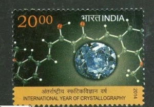 India 2014 International year of Crystallography Gems Chemical Formula stamp - Picture 1 of 2