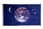 Fahne Erde Mond Sterne Flagge  Hissflagge 90x150cm