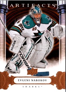 2009 Upper Deck Artifacts Evgeni Nabokov #52 San Jose Sharks