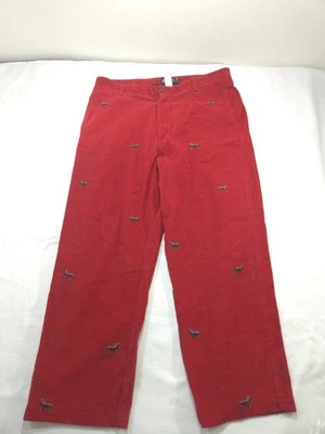 Vintage Chaps Ralph Lauren Pants Mens 38x28 Corduroy Dog Black Lab Embroidered - Image 1 of 4
