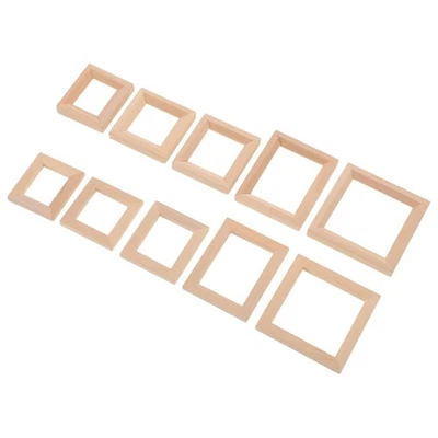  Marco de fotos de madera maciza modelo marcos antiguos miniatura vintage de 10 piezas Foto 1 de 4