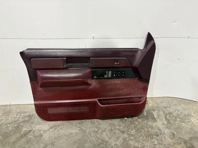1988-1991 GMC C1500 Red Power Driver/Passenger Door Trim Panels Foto 1 de 4
