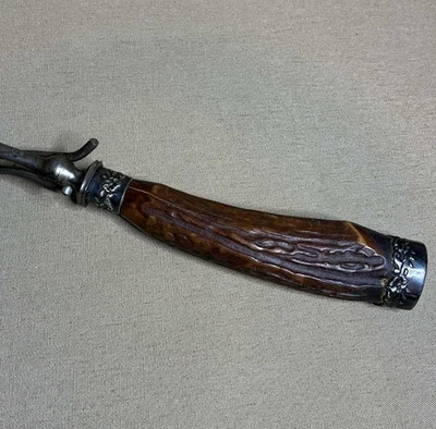 Antique High Quality Meat Fork Horn Or Bone Handle Late 19th Century ENGLAND - Image 1 of 4