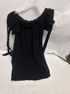 Black medium unbranded womens off shoulder sleeves/straps short dress - Picture 1 of 5