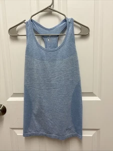 NIKE Dri-FIT Knit Women's Running Tank Top Chalk Blue/Heather 718567-486 Large - Picture 1 of 6