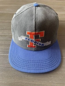 Vintage Florida Hat Cap SnapBack Gray/Blue Made In USA Adjustable - Picture 1 of 14