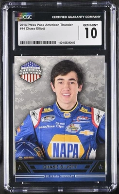 2014 Press Pass American Thunder #44 Chase Elliott CGC 10 Gem Mint POP 3 - Image 1 of 2