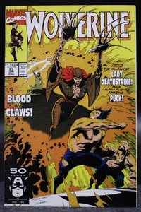 Wolverine (1988) #35 primera impresión Marc Silvestri Puck & Lady Deathstrike cubierta casi nueva- - Imagen 1 de 3