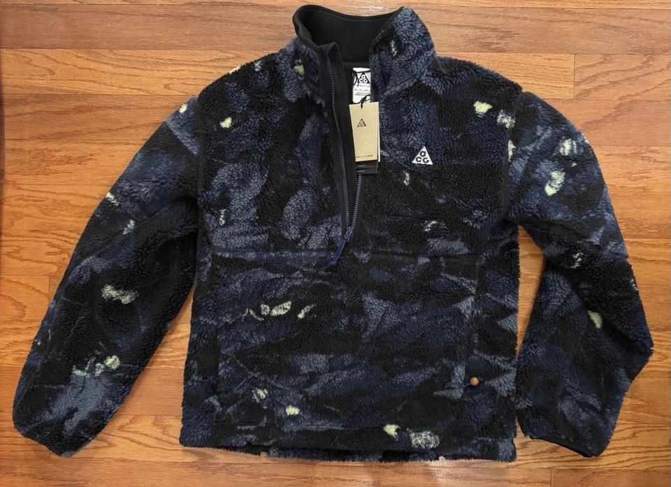 Chaqueta Nike ACG negra/azul Canwell Glacier a prueba de viento media cremallera nueva con etiquetas Foto 1 de 4