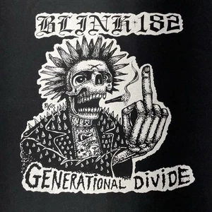 Blink 182 Black Small T-shirt Pop Punk Alternative Rock Skate Band Middle Finger - Picture 1 of 6