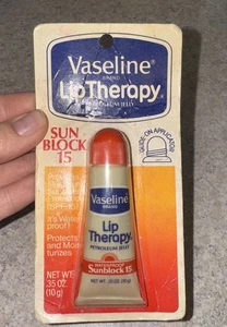 New Vaseline Lip Therapy .35 oz Protects Dry Chapped Lips Waterproof Sunblock 15 - Picture 1 of 2