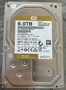 Western Digital Gold (WD6002FRYZ) 6TB SATA 3.5'' 7.2K 128 MB HDD (TESTED 100%) - Picture 1 of 1