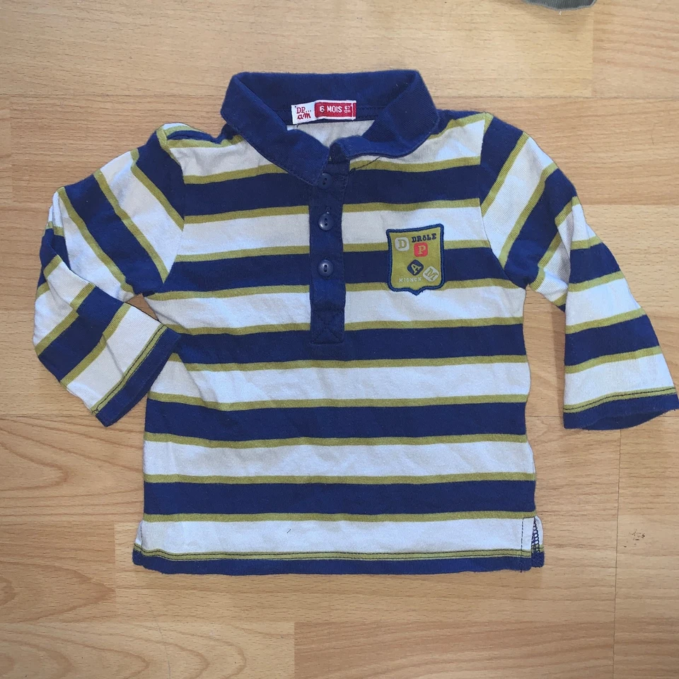Shirt Langarm Poloshirt Baby Babybekleidung Gr. 62 / 68 - Bild 1 von 1