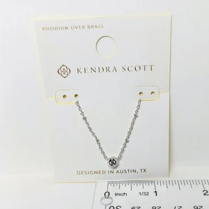 Kendra Scott Mady Silber Halskette mit weißen CZ - Bild 1 von 3