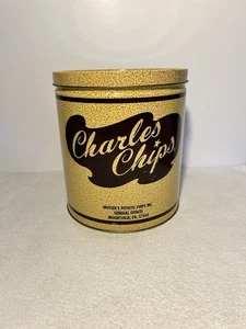 Vintage Charles Chips Unsalted Potato Chips 16oz. Empty Tin Mountville, PA. - Picture 1 of 24
